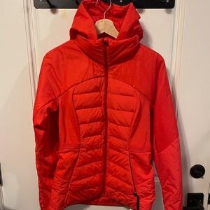 LULULEMON DOWN FOR ALL JACKET     CARNATION RED